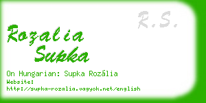 rozalia supka business card