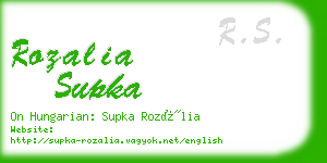 rozalia supka business card
